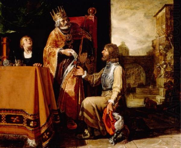 King David Handing the Letter to Uriah, Pieter Lastman